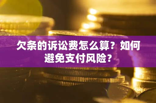 北京欠条的诉讼费怎么算？如何避免支付风险？