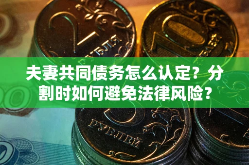 北京夫妻共同债务怎么认定？分割时如何避免法律风险？
